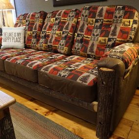 Rustic Log Furniture Mountain Comfort Sofa