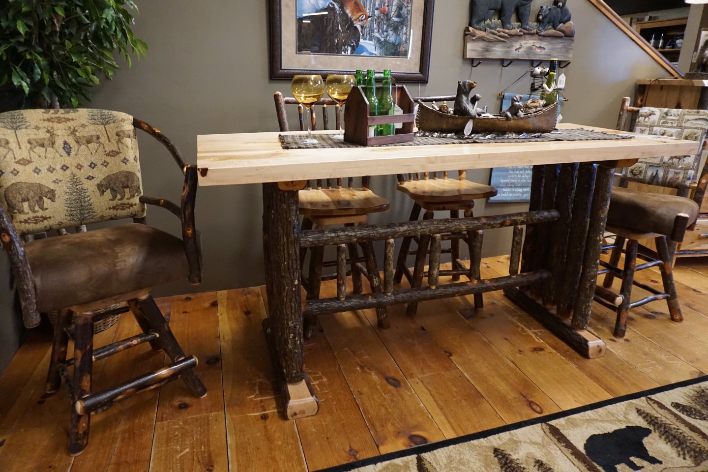 Brage - Amish - Counter Table & 3 Stool Variations