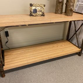 Amish - 2-Tier Slat Sofa Table
