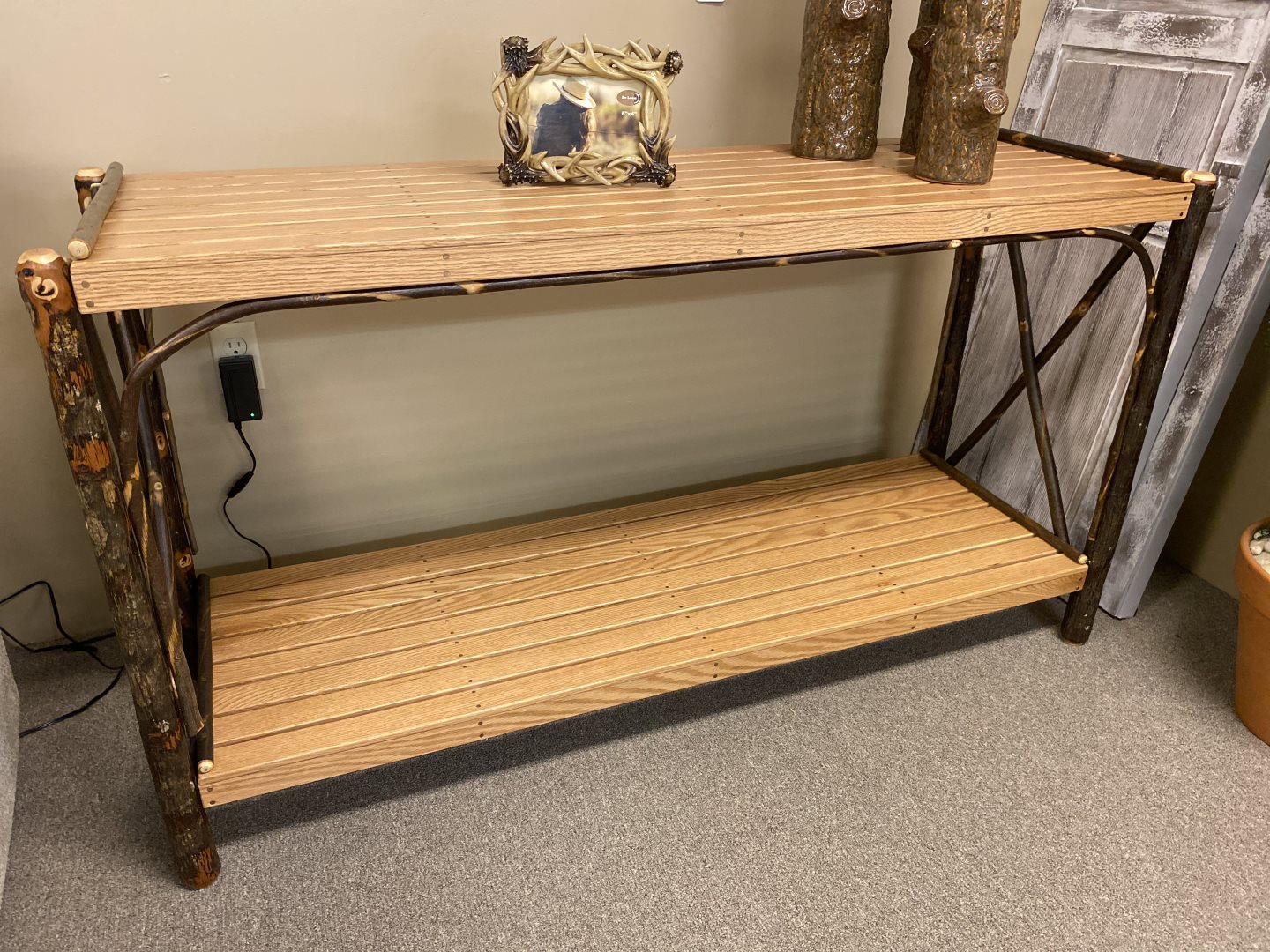 Amish - 2-Tier Slat Sofa Table
