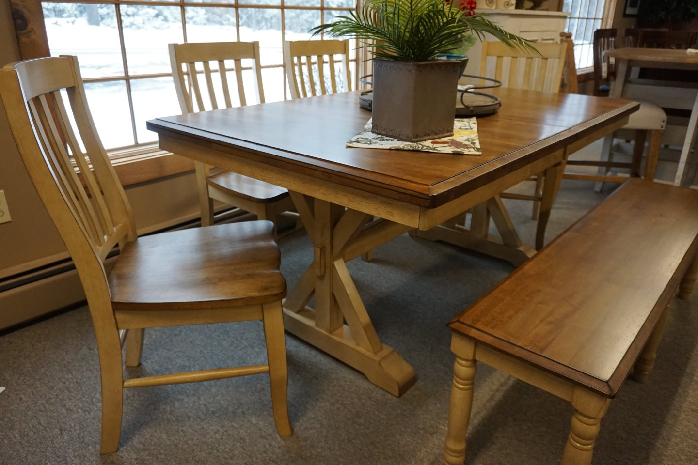 Winners Only - Quails Run Collection - X-Brace Trestle Table