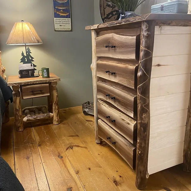 Amish Walnut Aspen Dresser & Nightstand