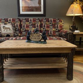 Amish - Provincial Oak on Hickory Legs Coffee Table
