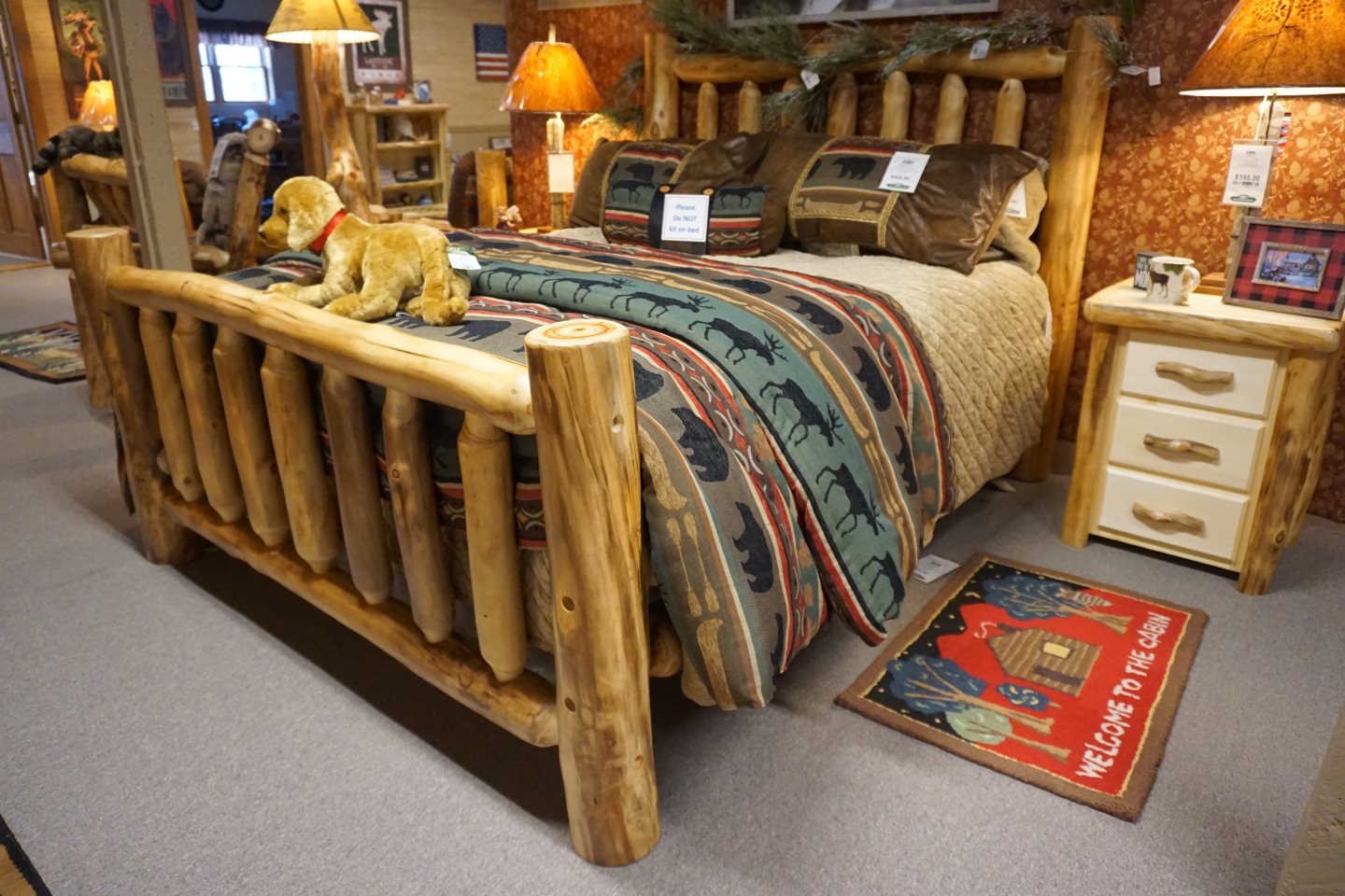 Rustic Log Furniture Corral Bed 