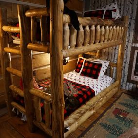 Rustic Log Furniture Aspen Bunkbed